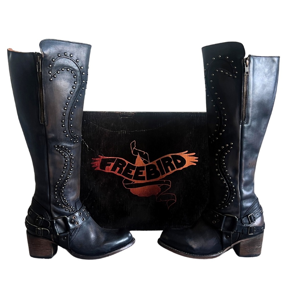 Freebird Midnight Leather Tall Boots-Almost New